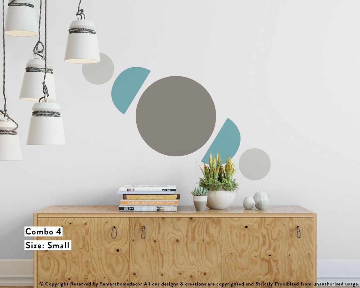 Boho Shapes Circle and Half circle Geometric Vinyl Wall Decals