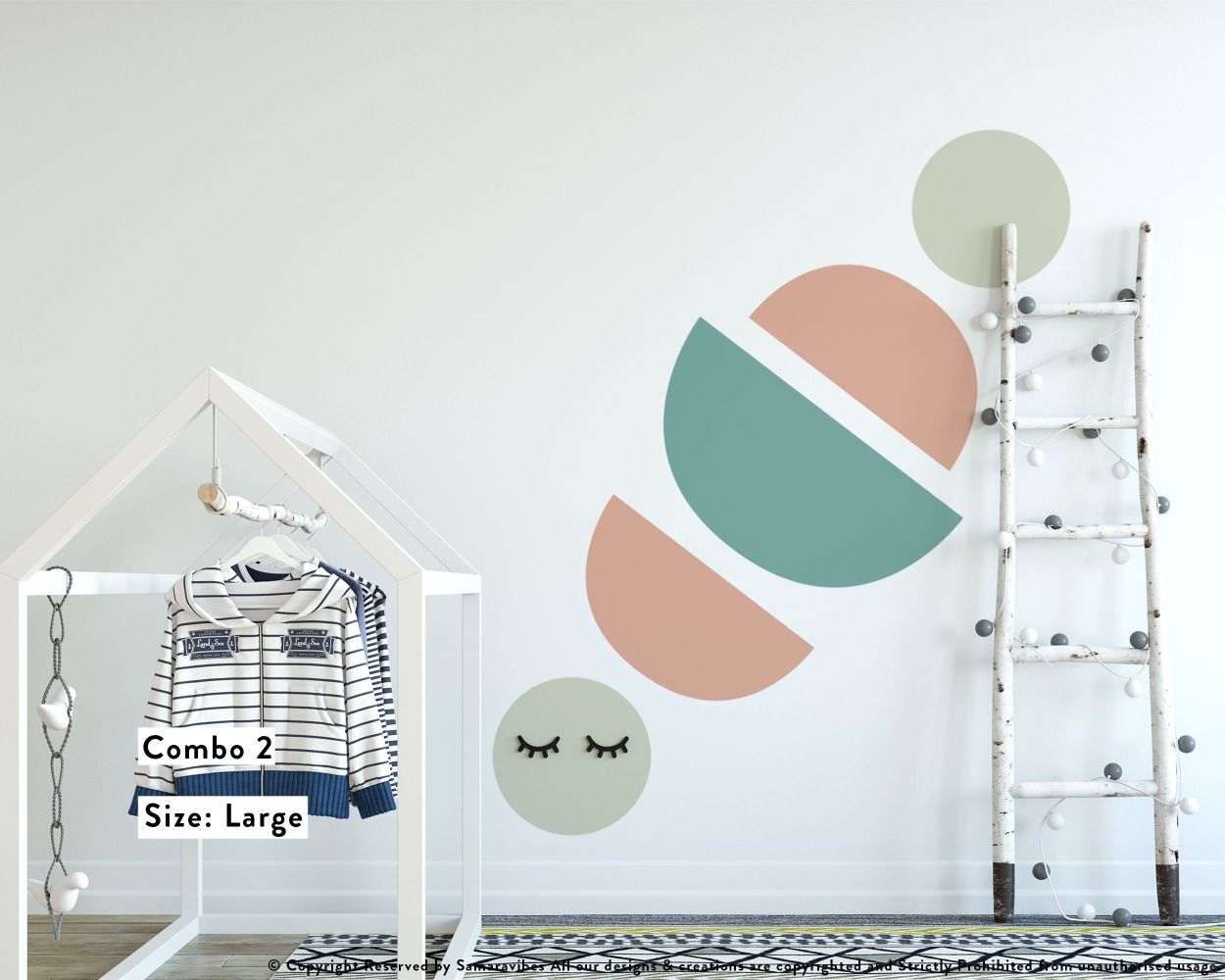 Best Boho Shapes Circle and Half circle Geometric Vinyl Wall Decals
