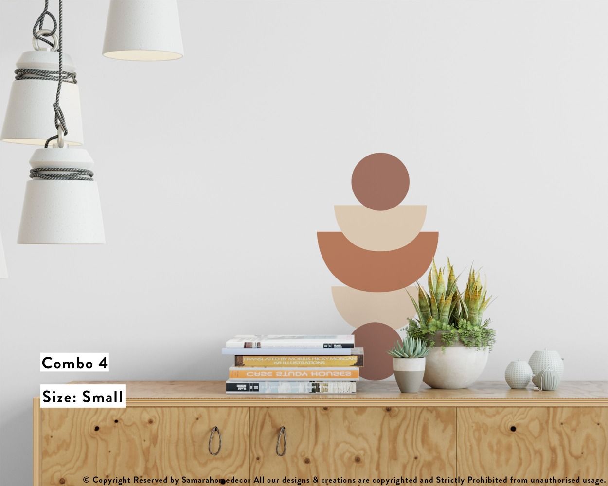 Boho Shapes Circle and Half circle Geometric Vinyl Wall Stickers