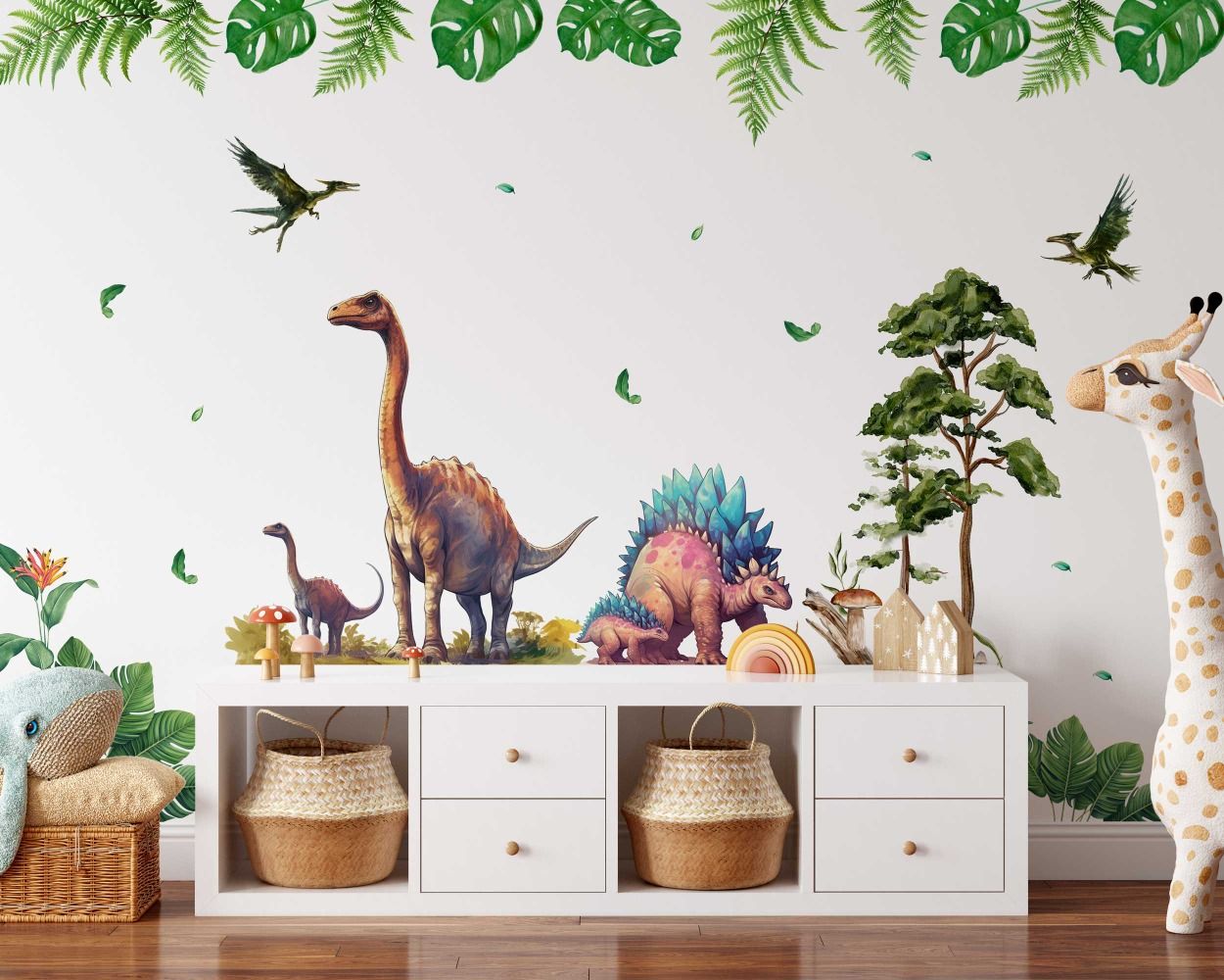 Best Beautiful Dinosaur Vinyl Wall Decals For Kids Room Decoration 
