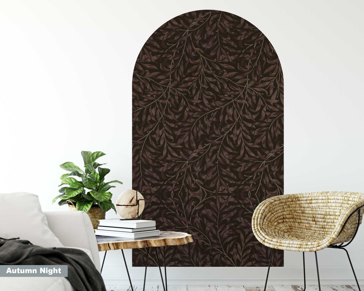 Beautiful Simple Boho Willow Arch Wall Decals For Headboard Decor 