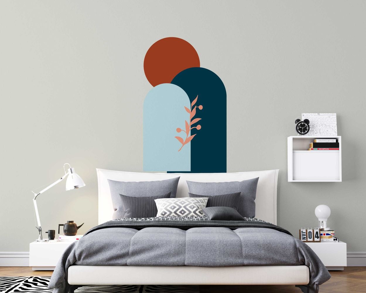 Best Abstract Boho Circle And Arches Vinyl Wall Stickers