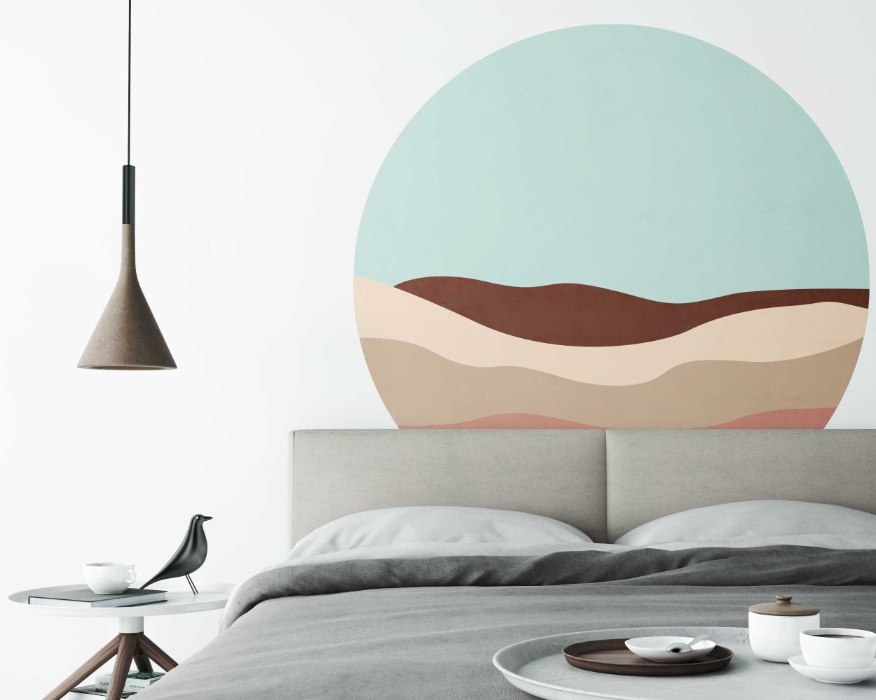Best Abstract Circle Shape Boho Wall Stickers For Bedroom Decoration 
