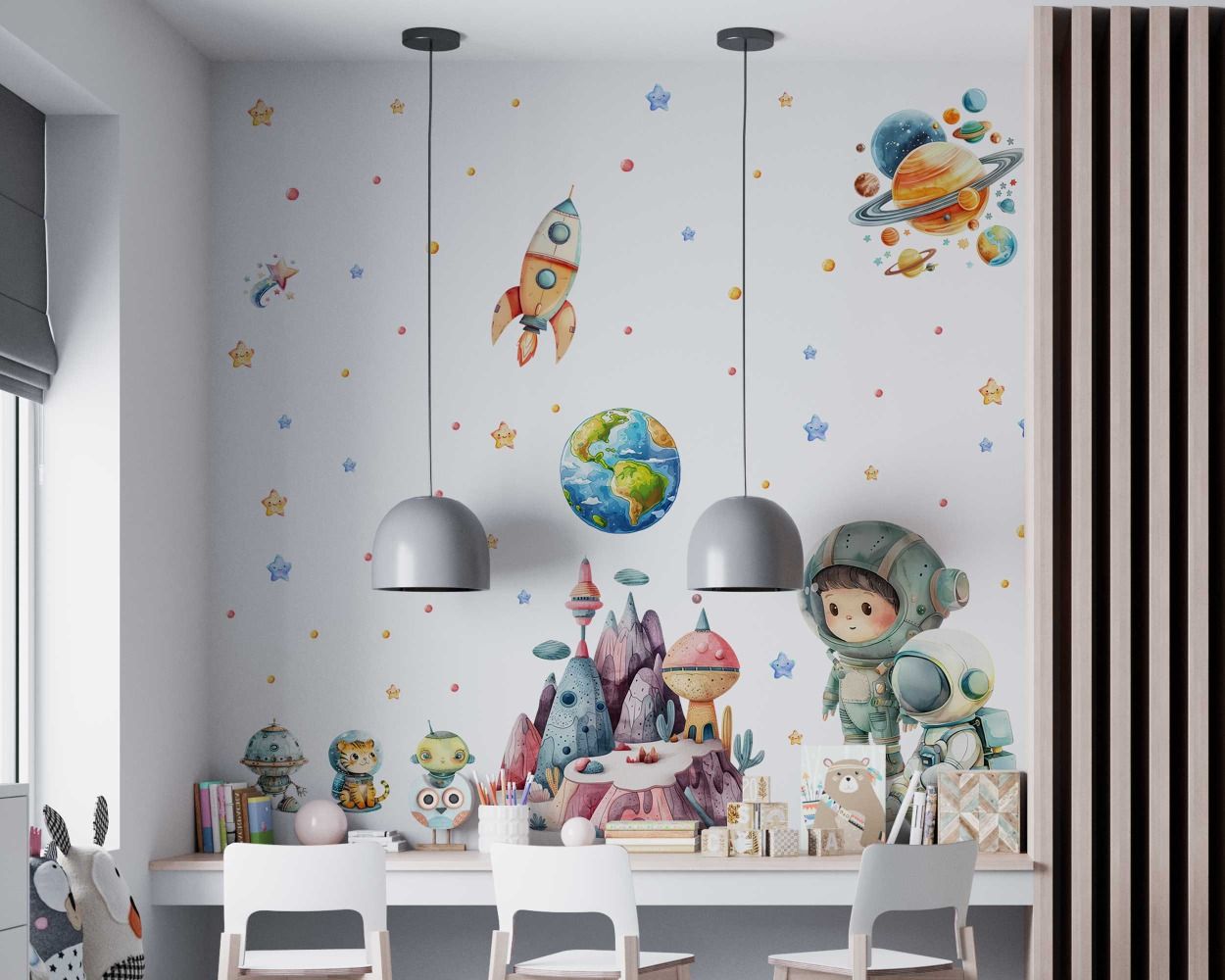 Best Astro Space Theme Wall Decals for Baby Nursery Decor