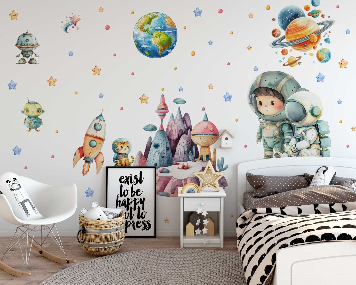 Best Astro Space Theme Wall Stickers for Baby Nursery Decor
