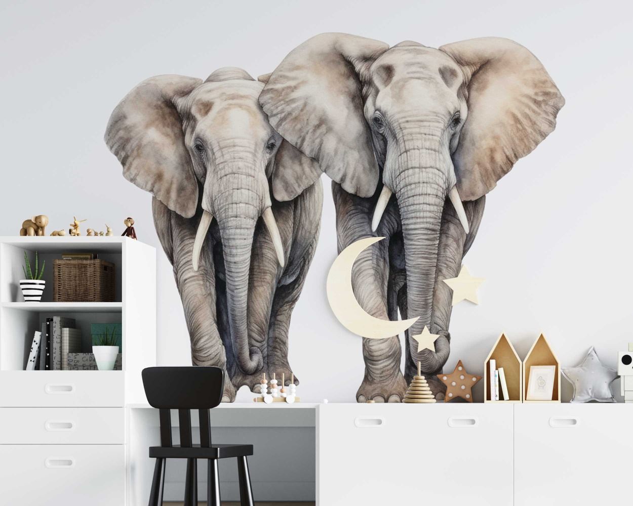 Best Beautiful Elephants Vinyl Wall Decals For Nursery Decoration 