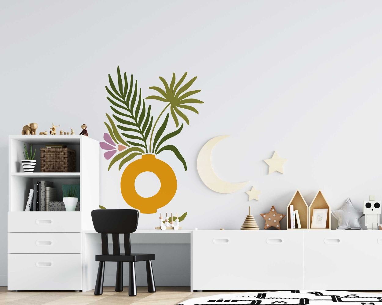 Best Beautiful Flower Vase With Flowers Wall Decals