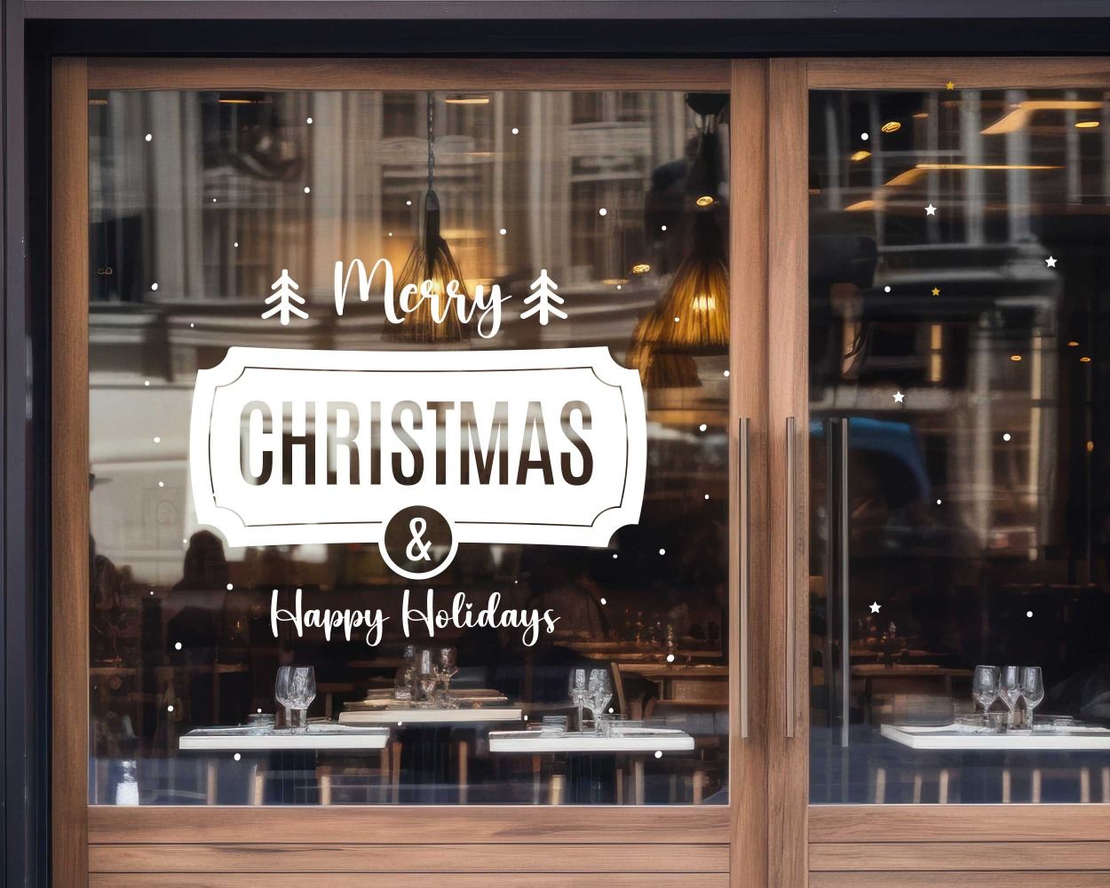 Best Celebrating Merry Christmas and Happy Holidays Decals For Glass Window Door Decoration