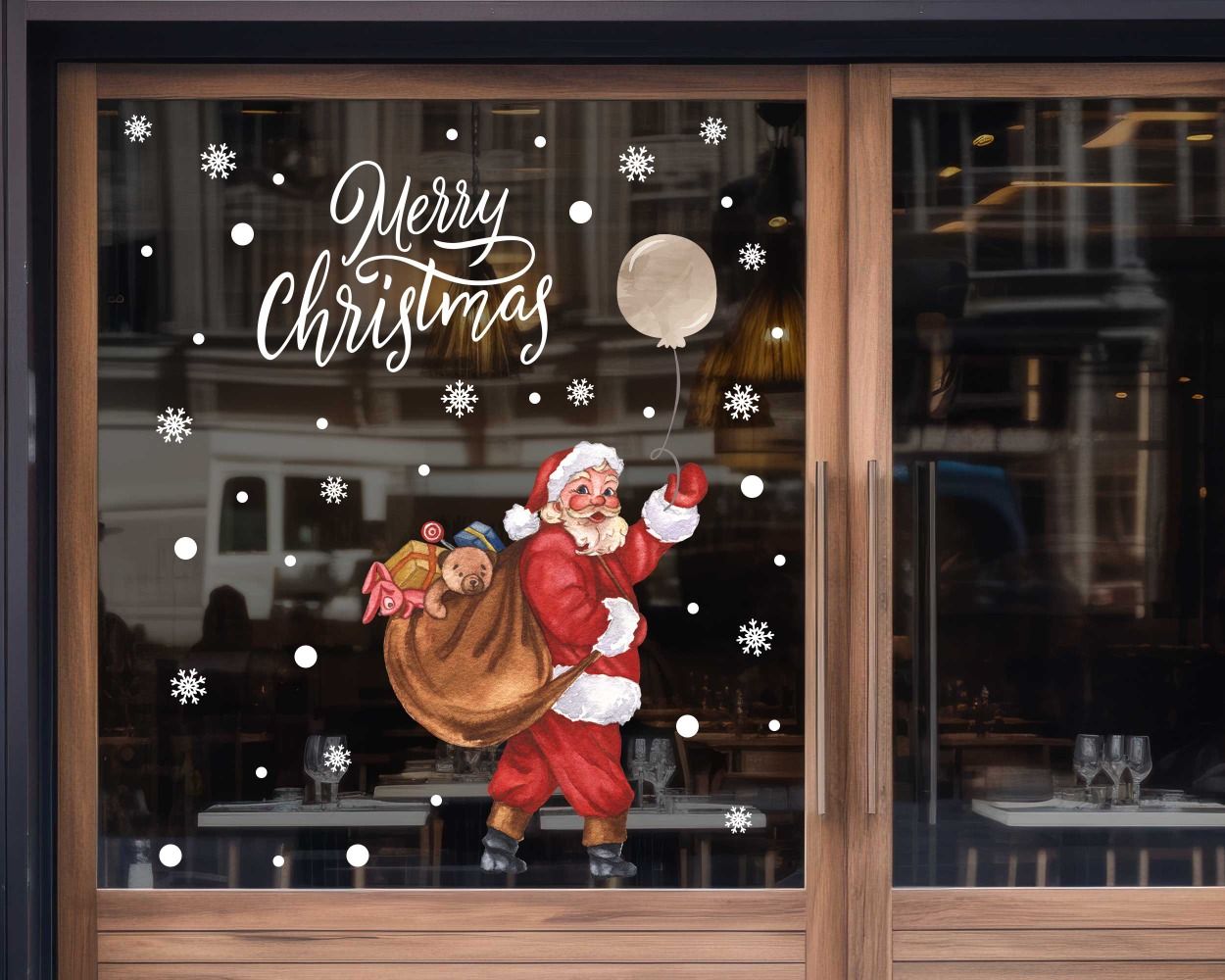 Best Merry Christmas Santa Claus Window Decorative Decals