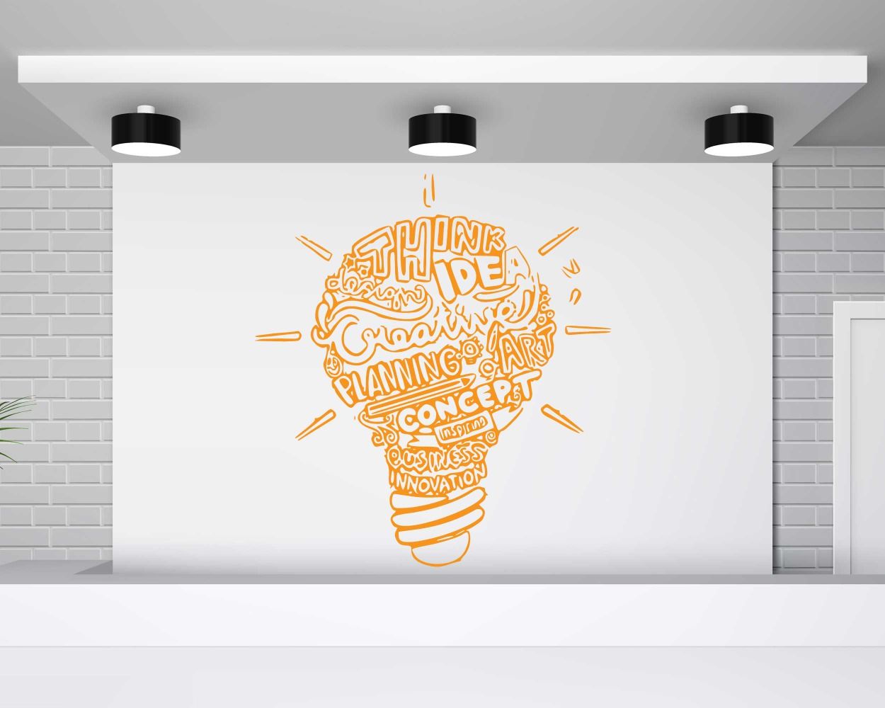 Think Idea Motivational Wall Stickers For Office Room Decoration