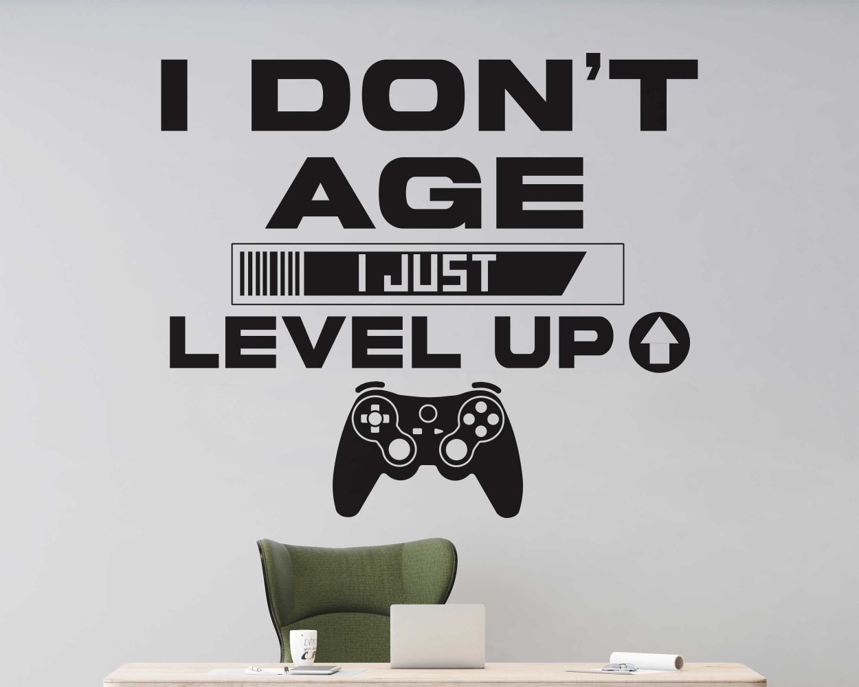 I Don't Age, I Just Level Up gaming wall stickers