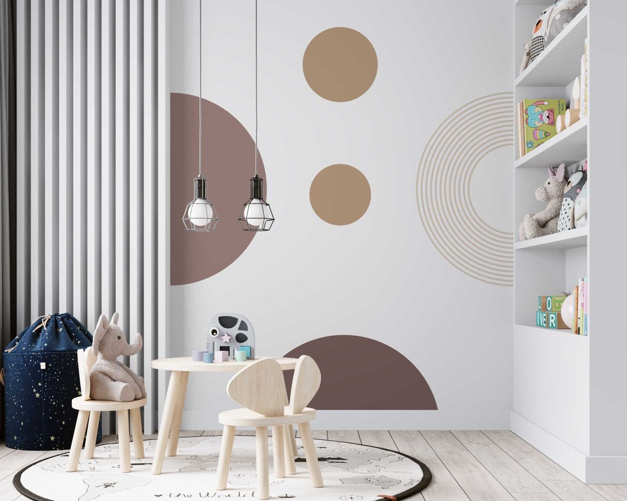 Circles And Half Circles Best Boho Wall Stickers