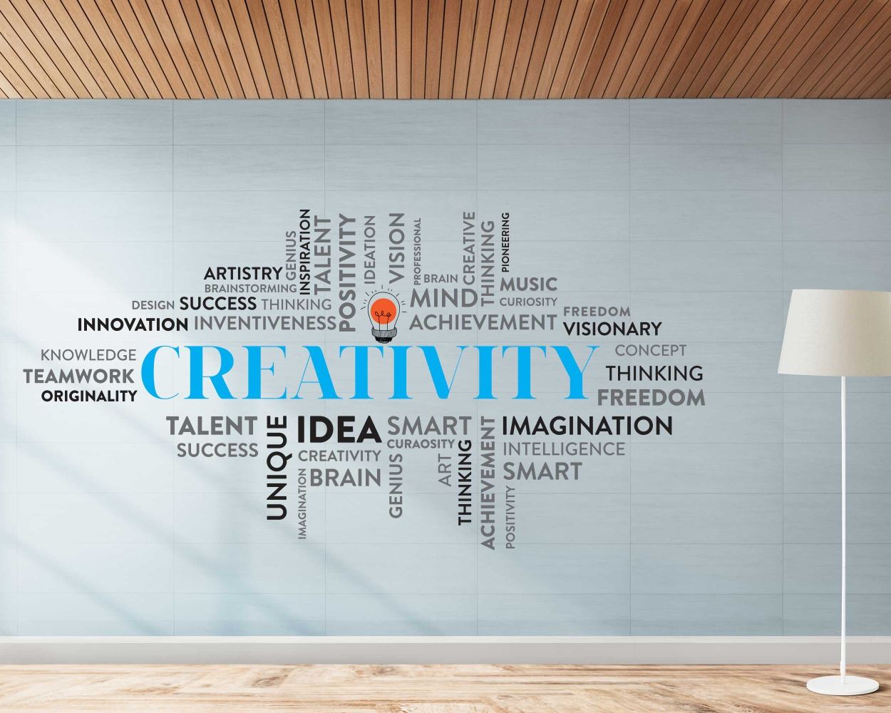Creativity Words Cloud Motivational Quote Wall Stickers For Office Decoration 
