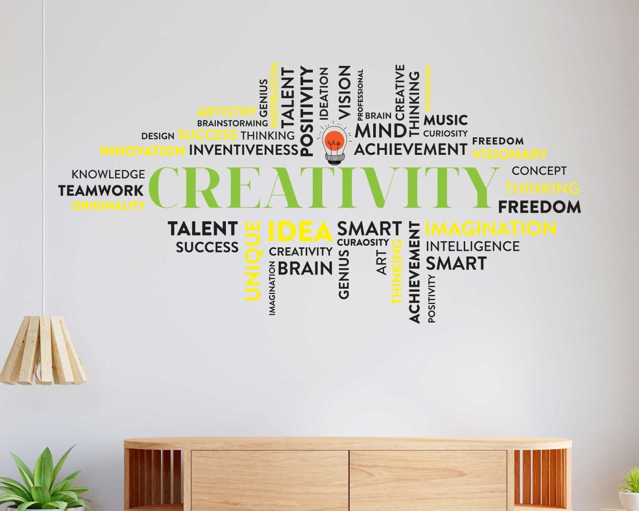 Creativity Words Cloud Motivational Quote Wall Decals