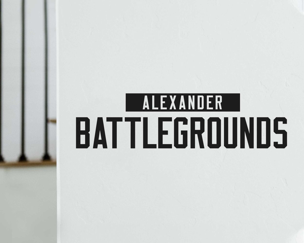 Custom Name with Battlegrounds Boys Gaming Room Wall Stickers
