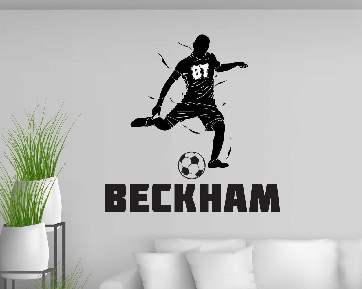 Custom Name Football Gaming Wall Stickers