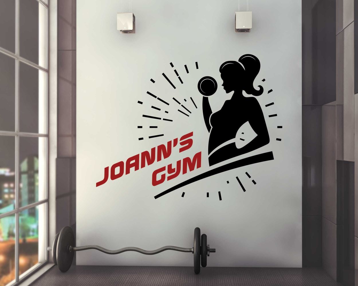 Custom Name gym wall decals
