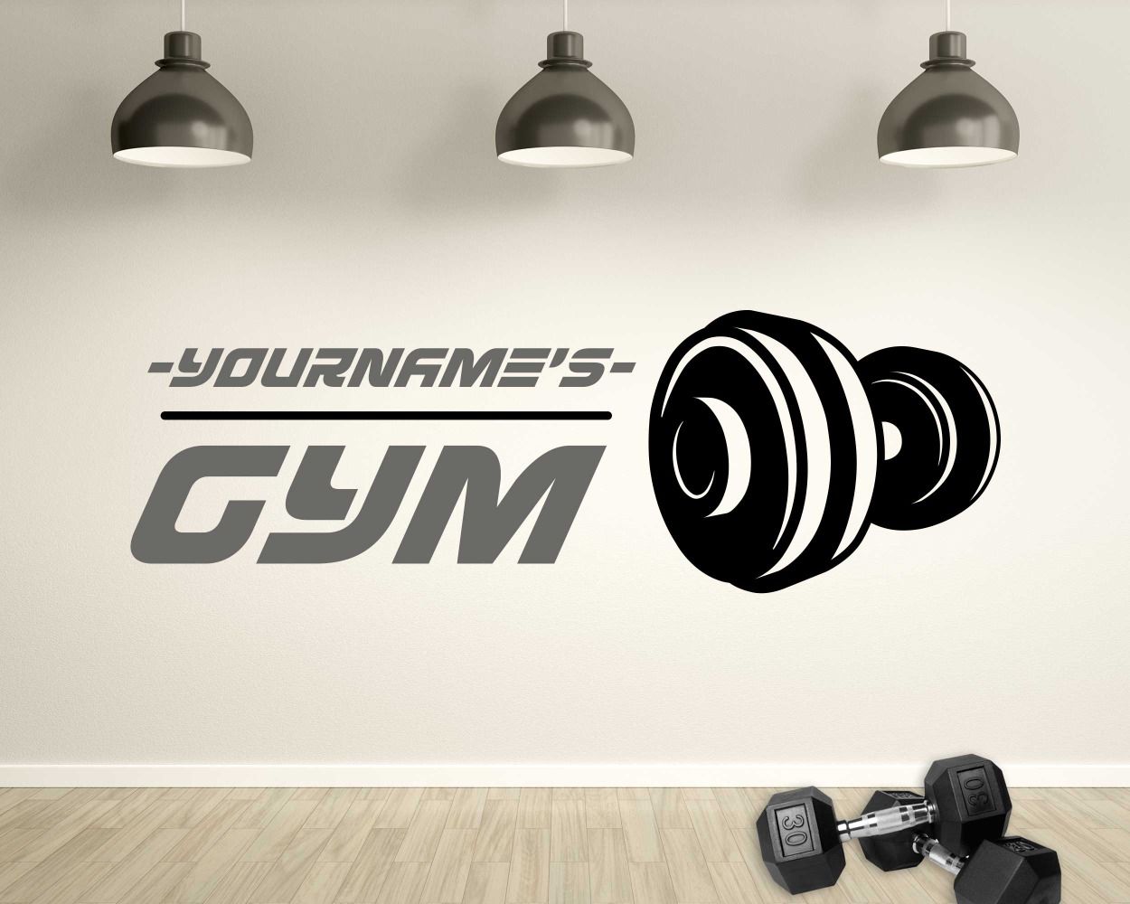 Custom name gym wall stickers