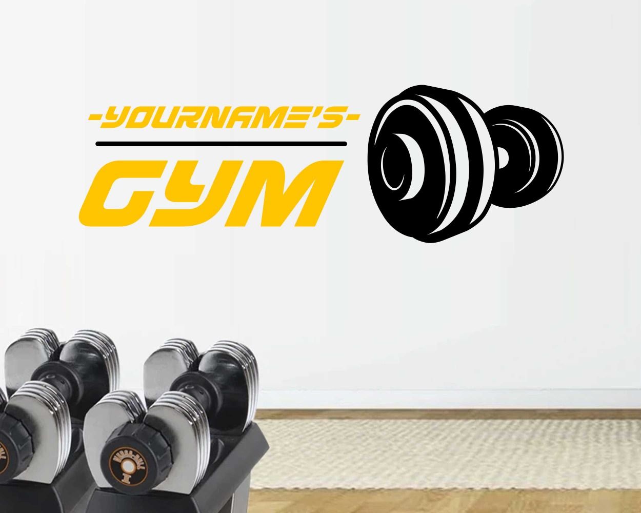 Custom name gym wall decals