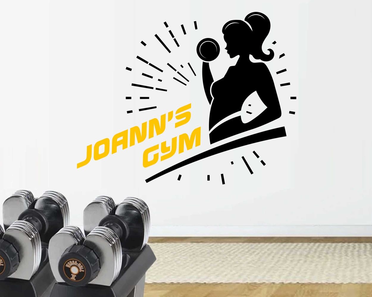 Custom Name gym wall sticker