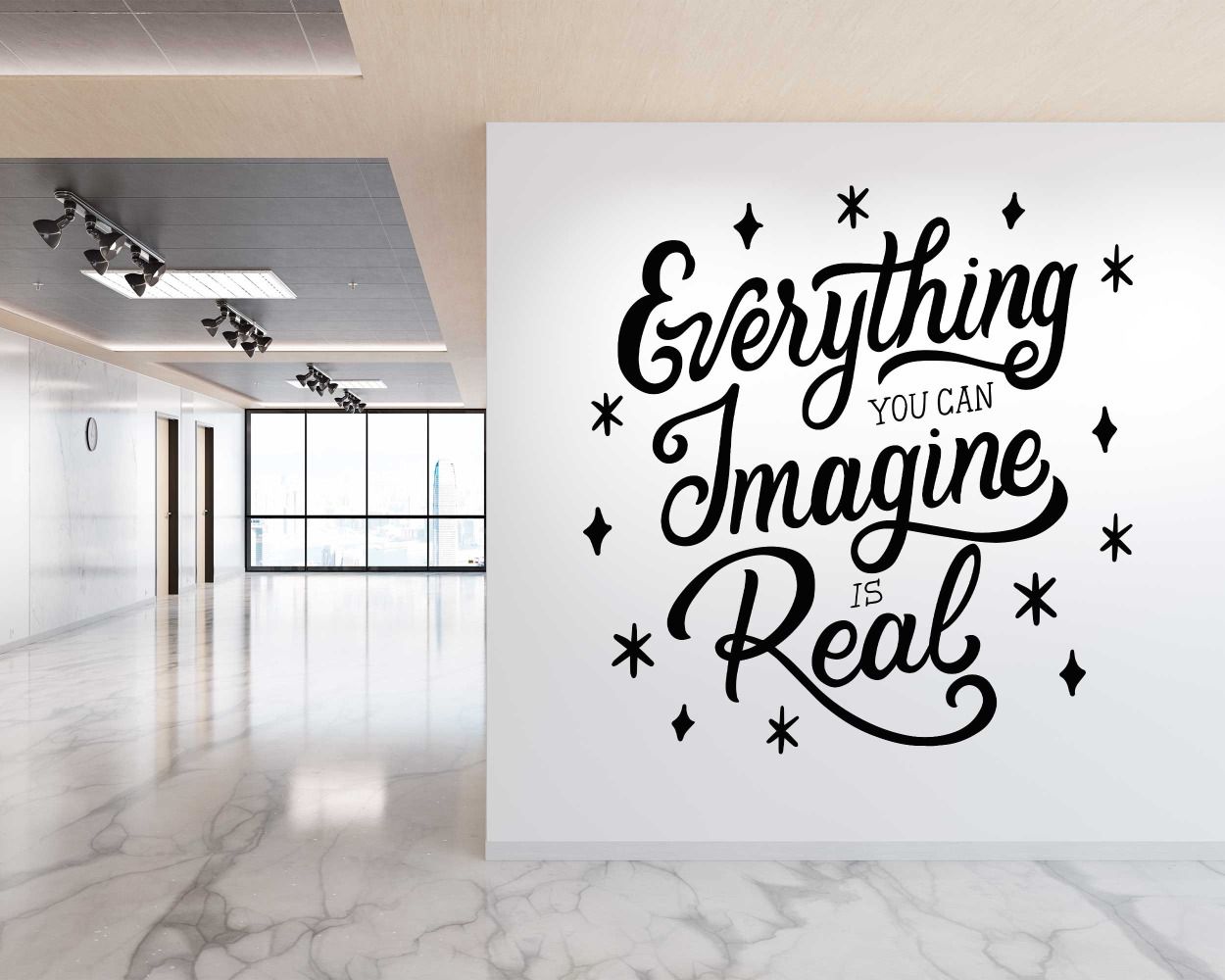 Everything You Can Imagine Is Real Quotes Wall Decals