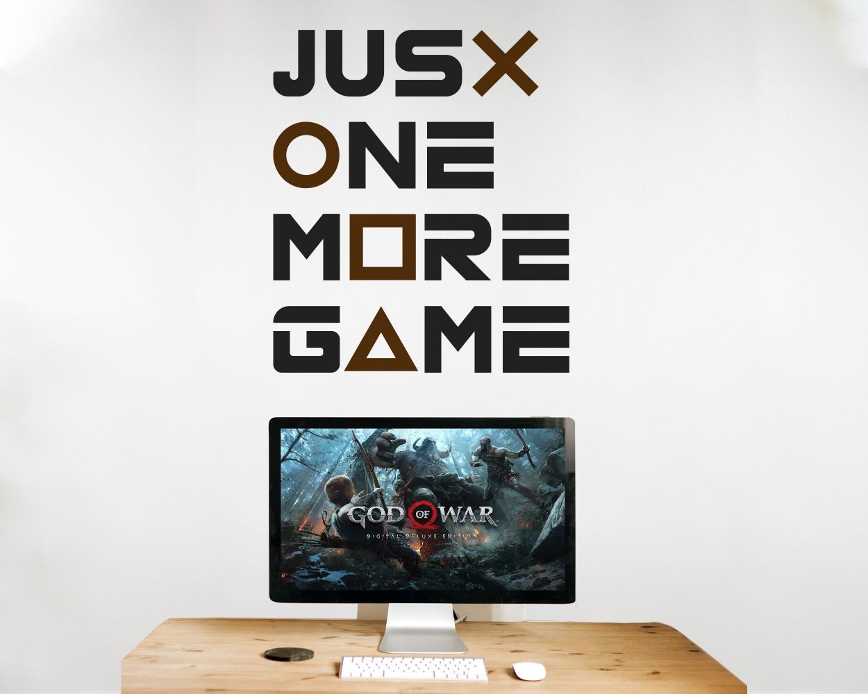 Just One More Time Wall Stickers For Gaming Room Wall Decor