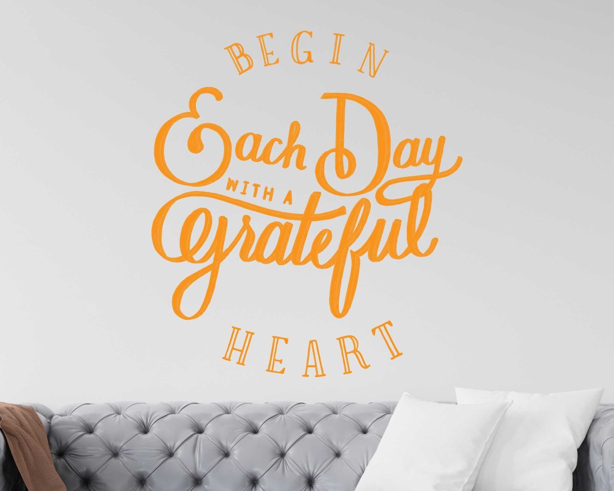 Grateful Heart Motivational Quotes Decals for Daily Inspiration