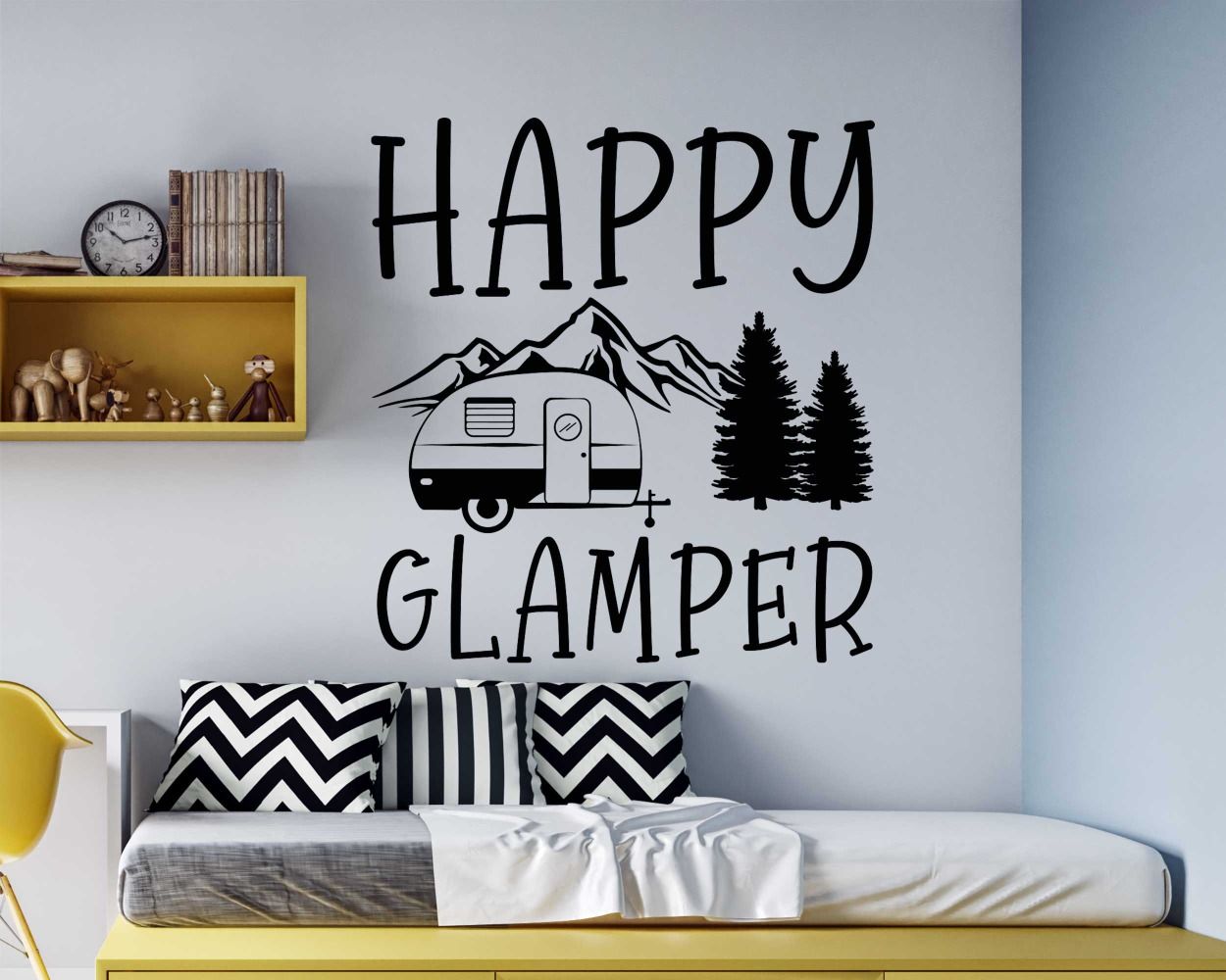 Happy Glamper Motivational Wall Decals For Room Wall Decoration