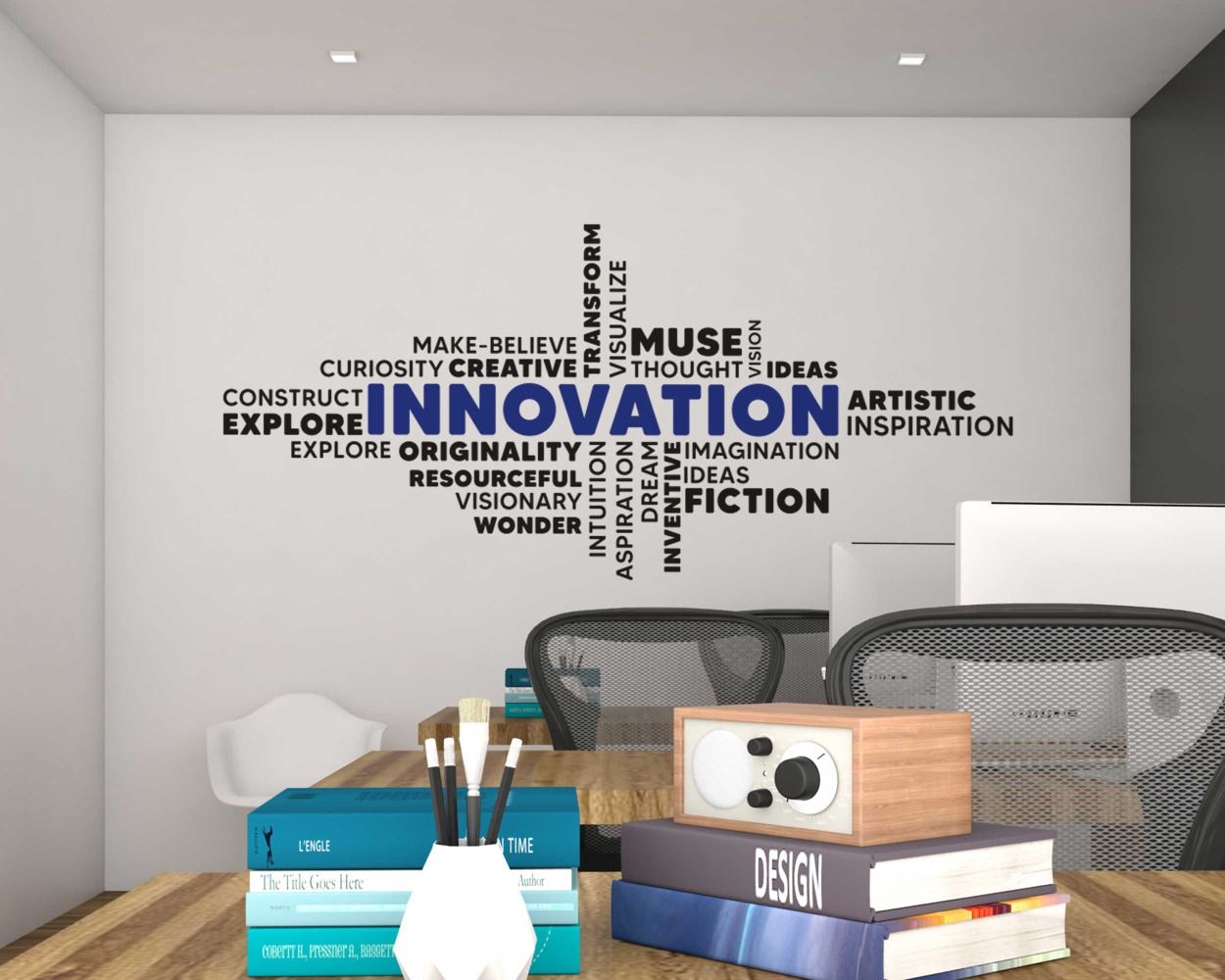 Innovation Word Cloud Motivational Quotes Vinyl Wall Stickers