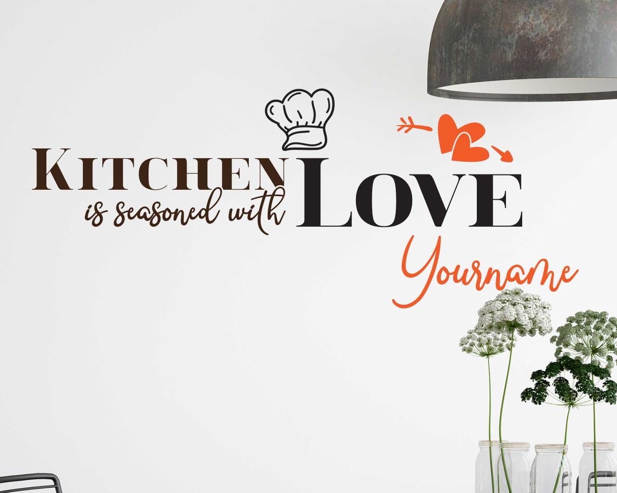 Kitchen Is Seasoned With Love Inspirational Kitchen Quotes Wall Decal 