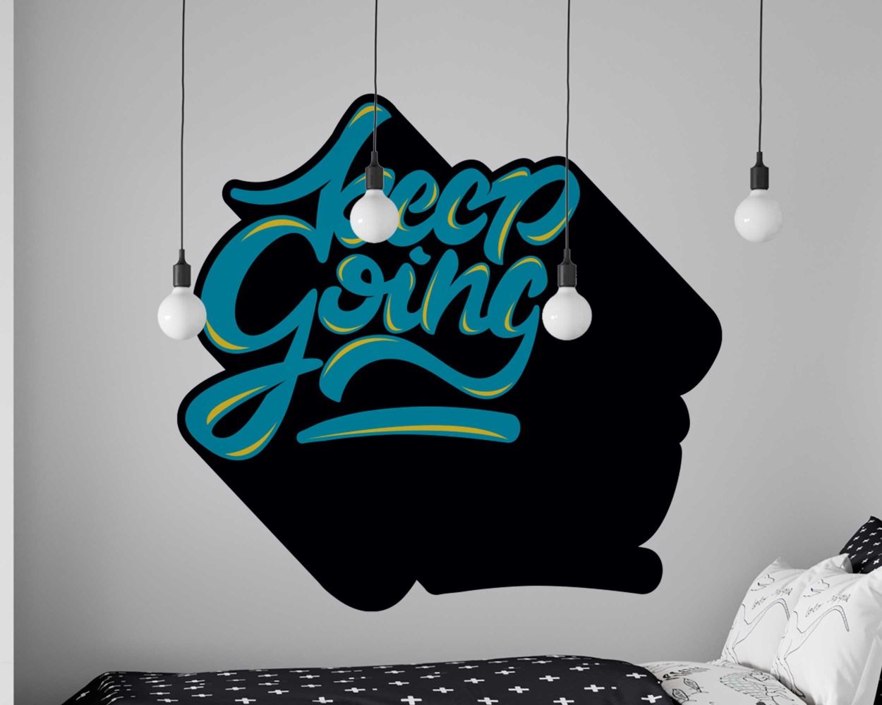 Keep Going Motivational Quote Vinyl Wall Decals For Office Room Decoration 