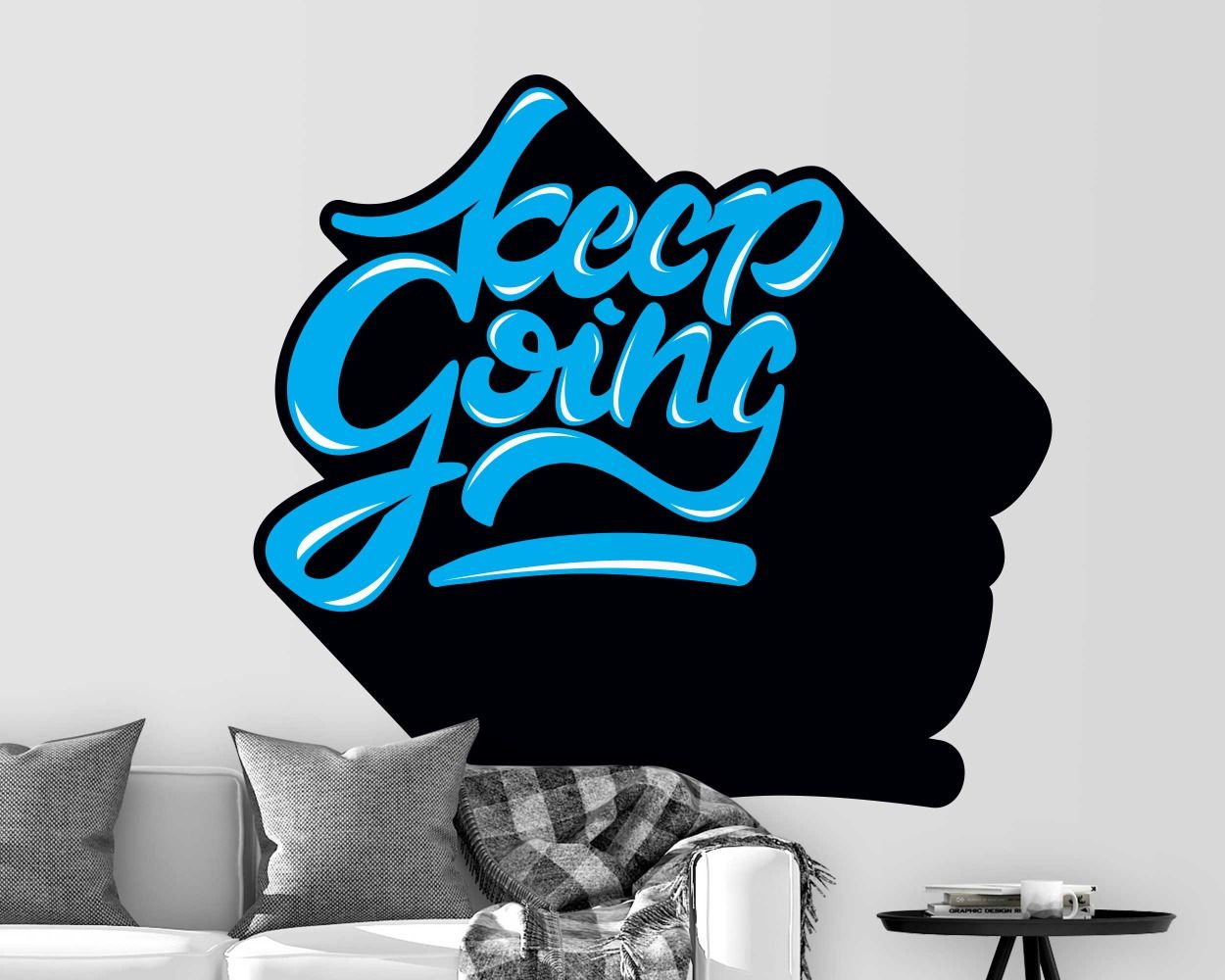 Keep Going Motivational Quote Vinyl Wall Stickers