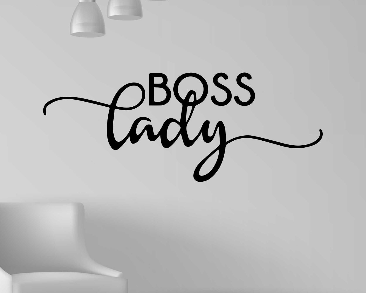 Beautiful Lady Boss Quote Vinyl Wall Decals For Room Decoration 