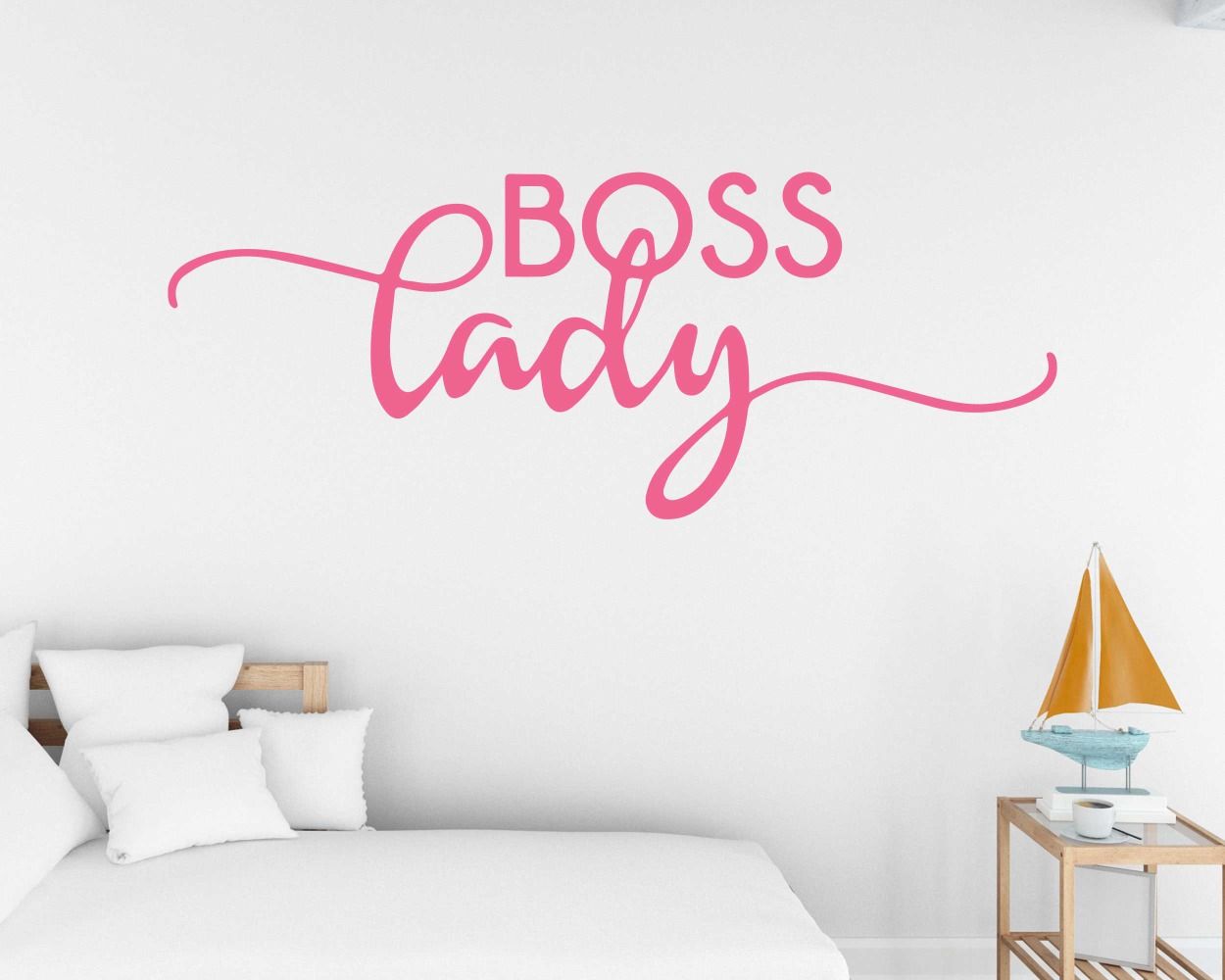 Beautiful Lady Boss Quote Vinyl Wall Decals