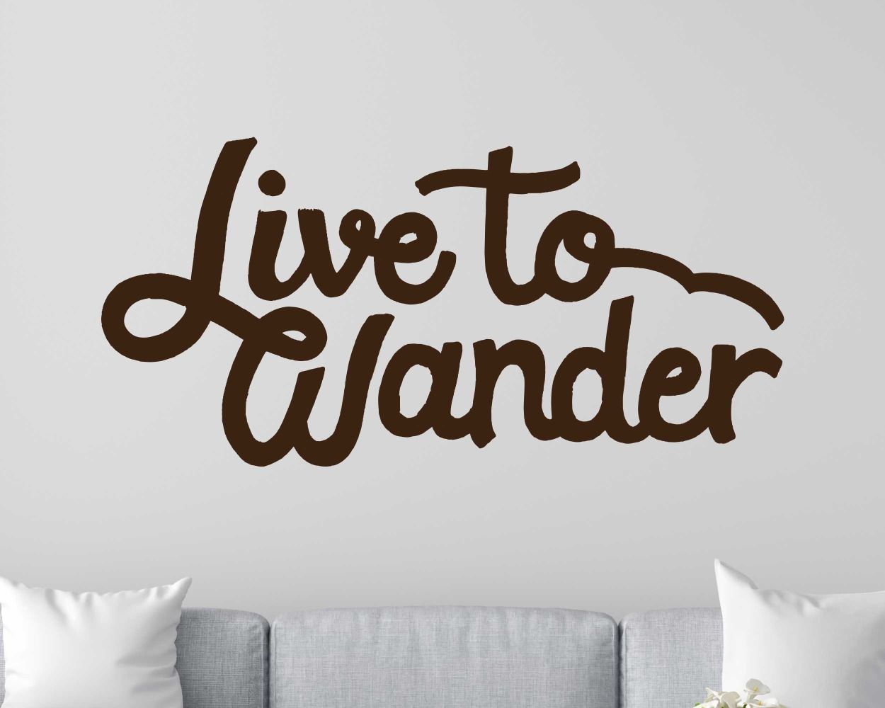 Live In Wander Beautiful Motivational Quote Wall Stickers For Bedroom Decoration 