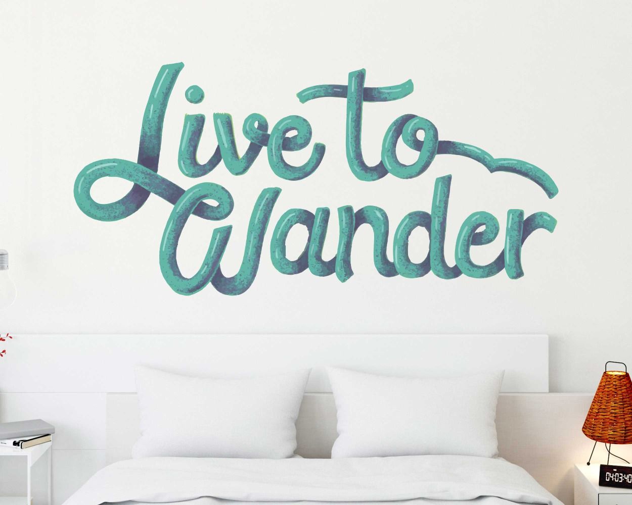 Live In Wander Beautiful Motivational Quote Wall Decals For Bedroom Decoration 