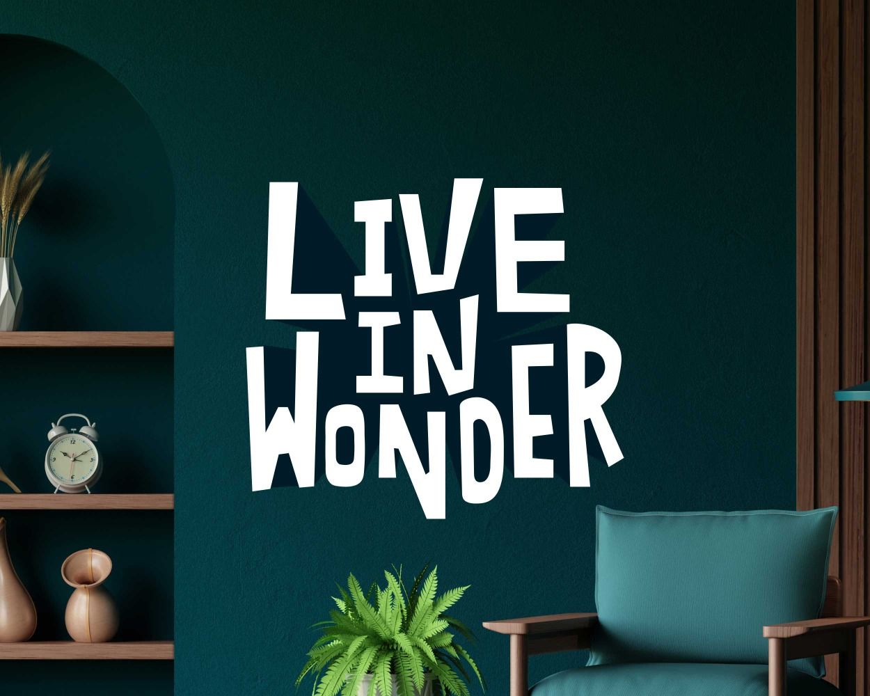 Live In Wonder Best Motivational Quote Vinyl Wall Decals
