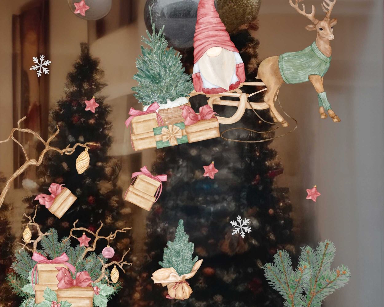 Merry Christmas window Stickers