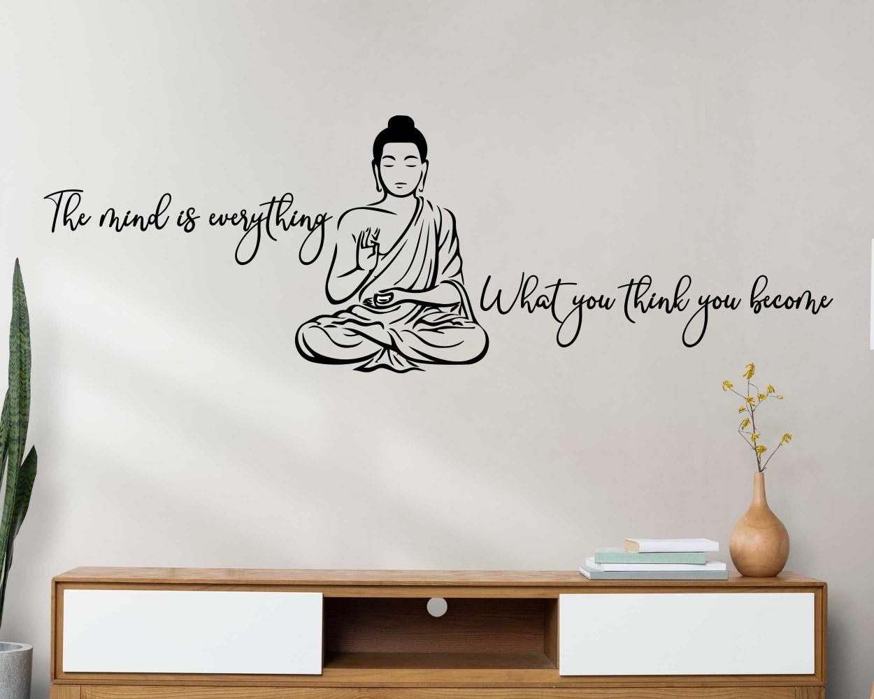 Mind Set Is Everything Yoga Quotes Wall Decal For Daily Motivation 