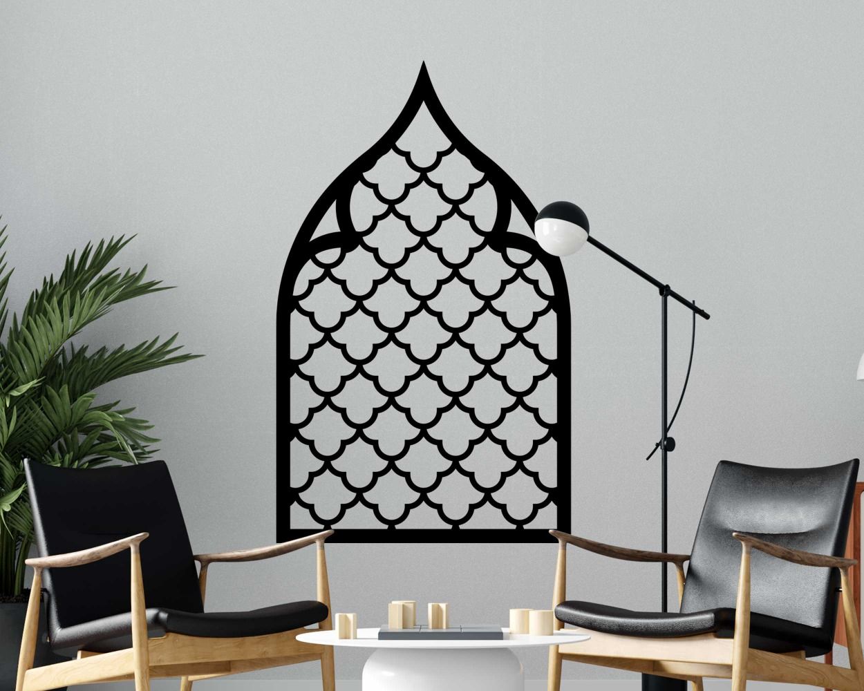 Best Beautiful Moroccan Quatrefoil Lattice Design Pattern Arch Wall Decals 