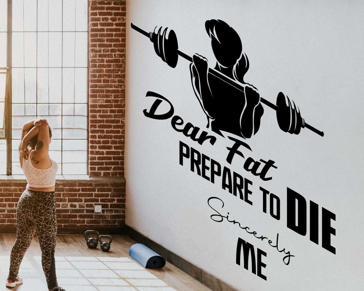 Motivating Wall Quotes Stickers for Gym Decor