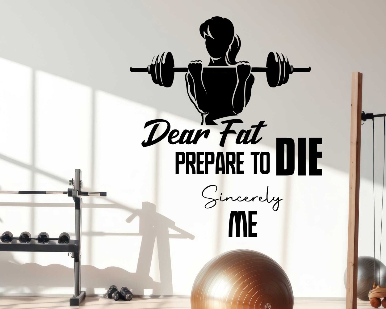 Motivating Gym Quotes Wall Decals