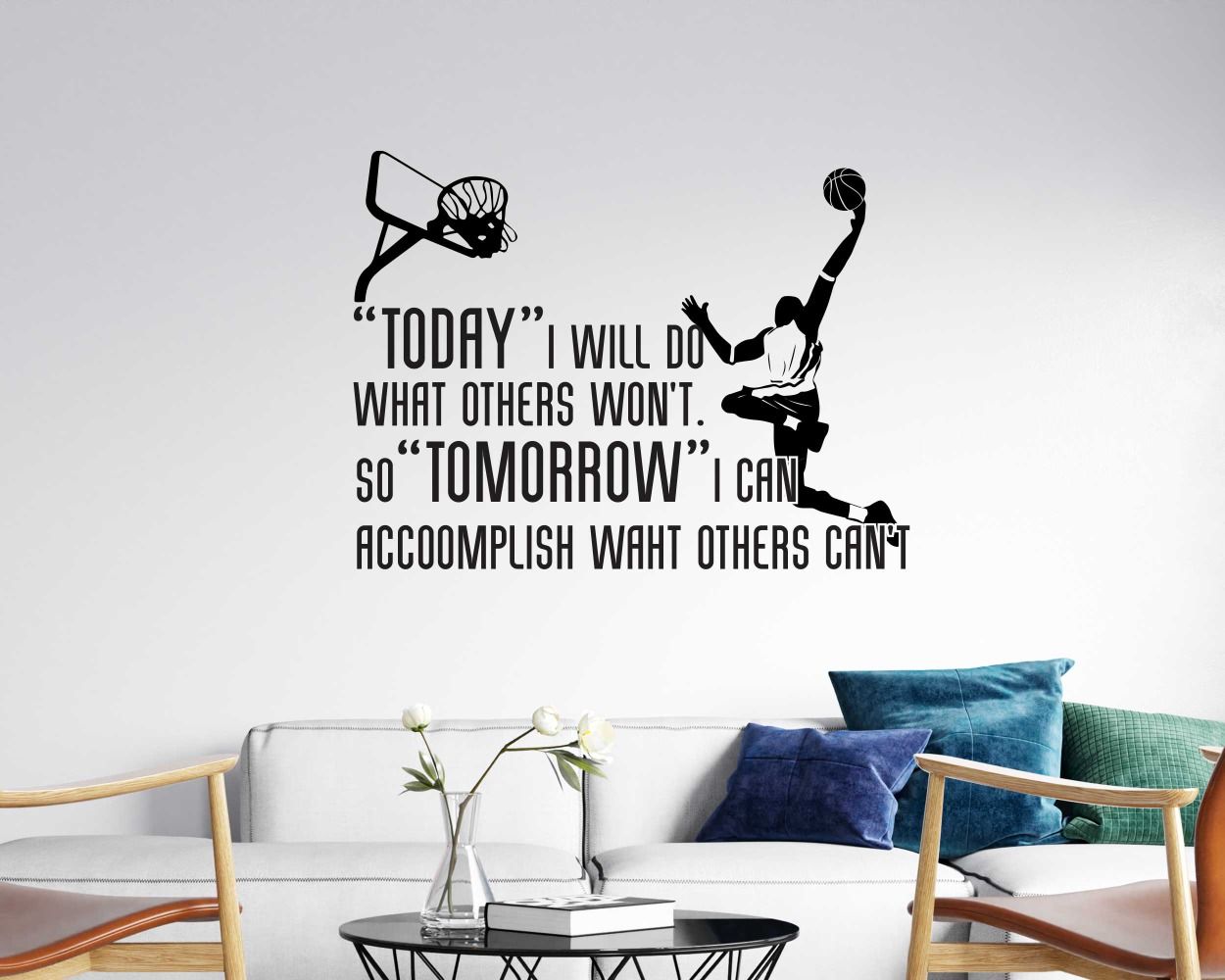 Motivational Quotes Gaming Sports Wall Stickers 
