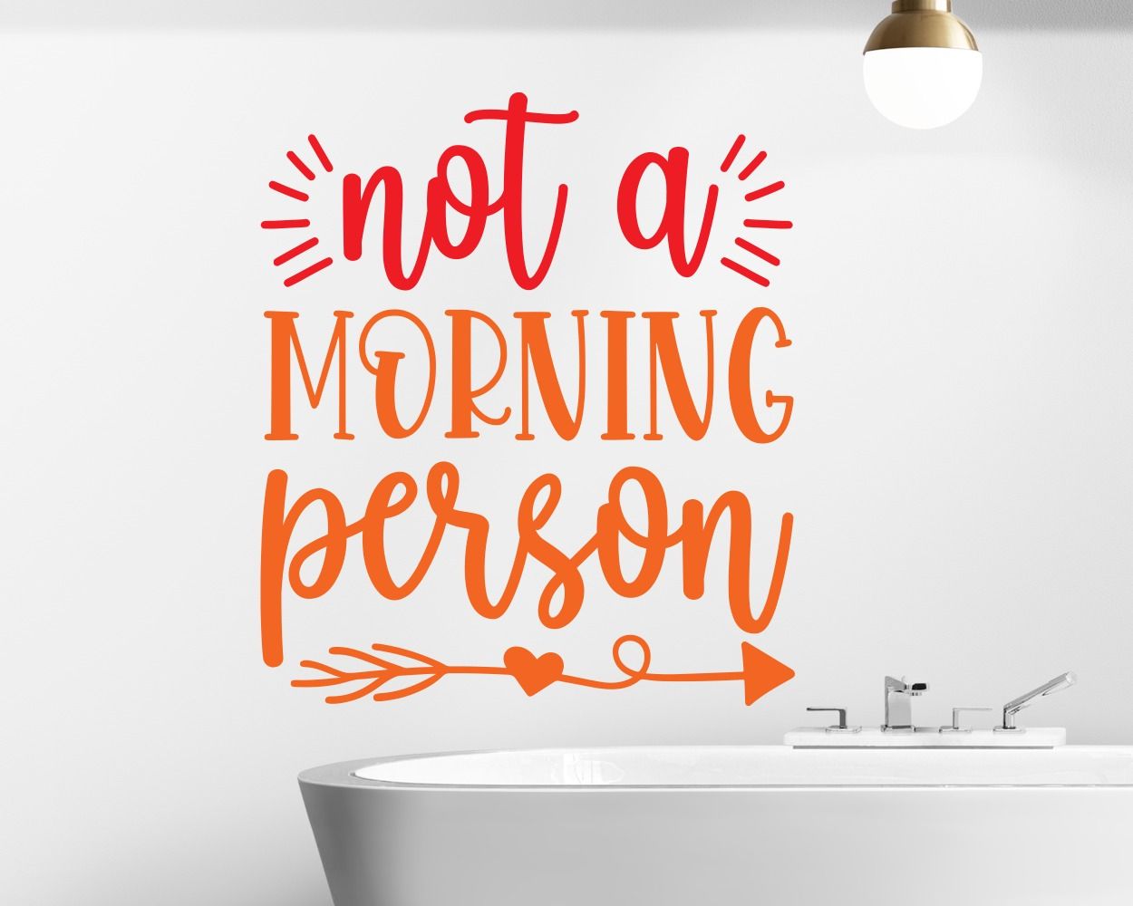 Not A Morning Person Quote Vinyl Decals For Bathroom Toilet Decoration 
