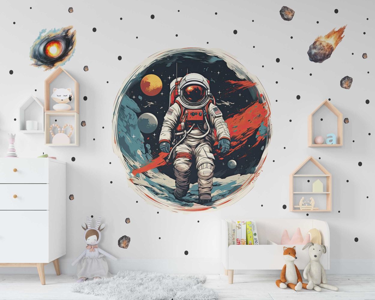Best Premium Quality Astronaut and Planet Space Wall Stickers