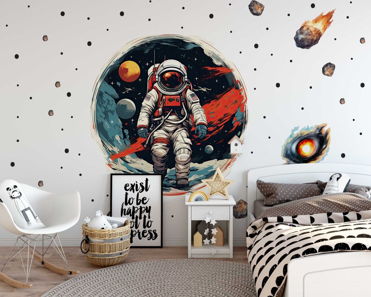 Best Premium Quality Astronaut and Planet Space Wall Decals