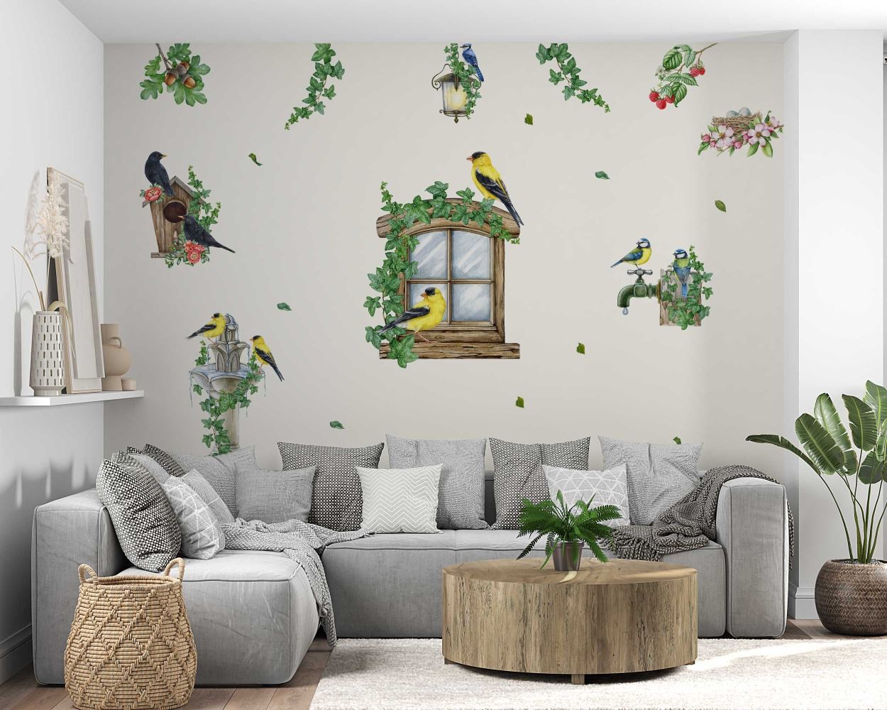 Beautiful Romantic Birds Wall Decals