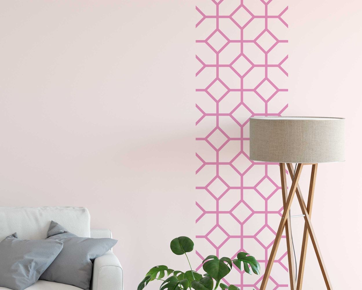 Best Beautiful Square And Hexagon Shape Mixed Pattern Wall Decals