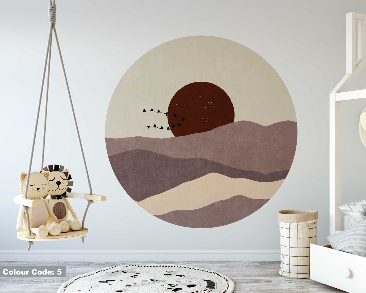 Beautiful Sun Mountain Boho Vinyl Wall Decals