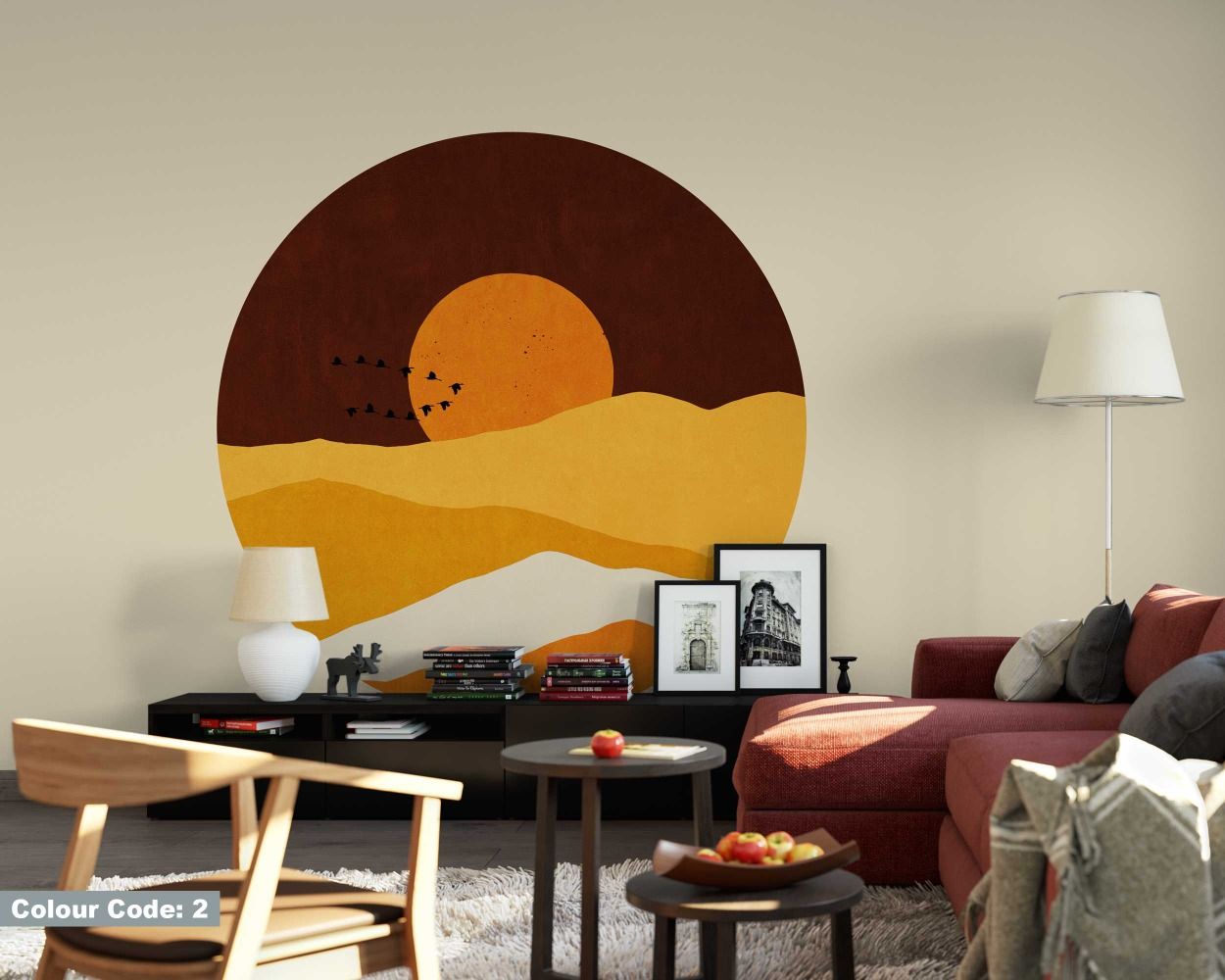 Best Beautiful Sun Mountain Boho Wall Decals